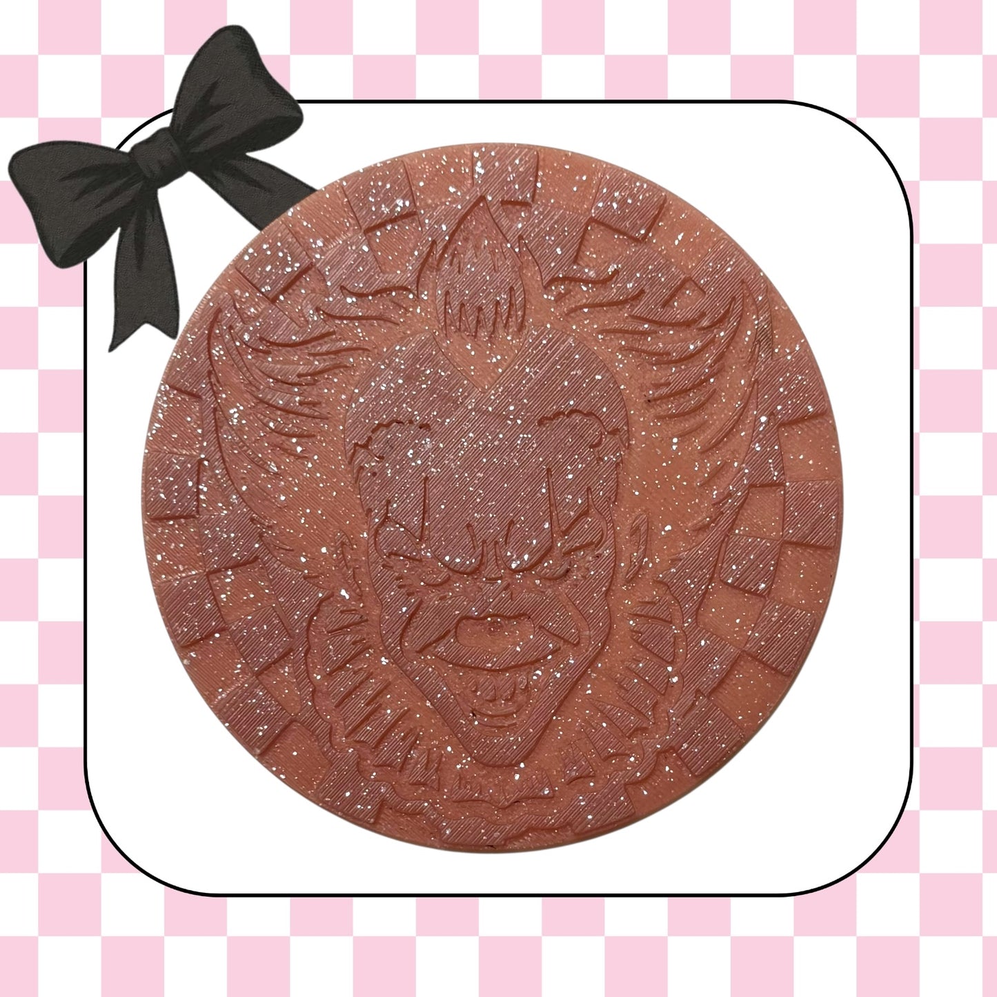 Scary Guys 4in round designs- choose your insert/s- READ DESCRIPTION