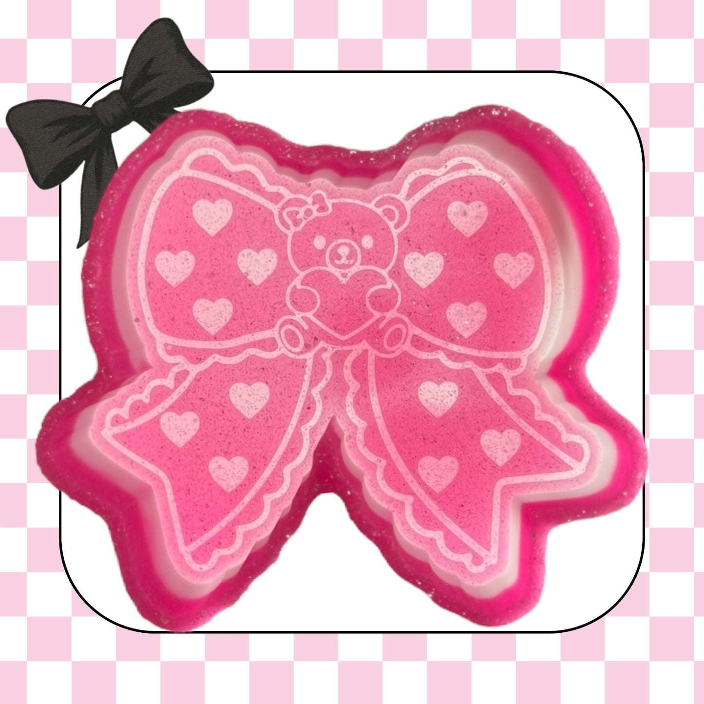 Teddy heart bow