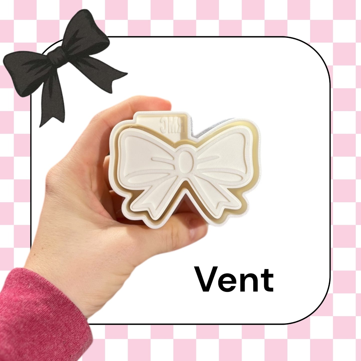 Matching heart locket Bow Vent clip