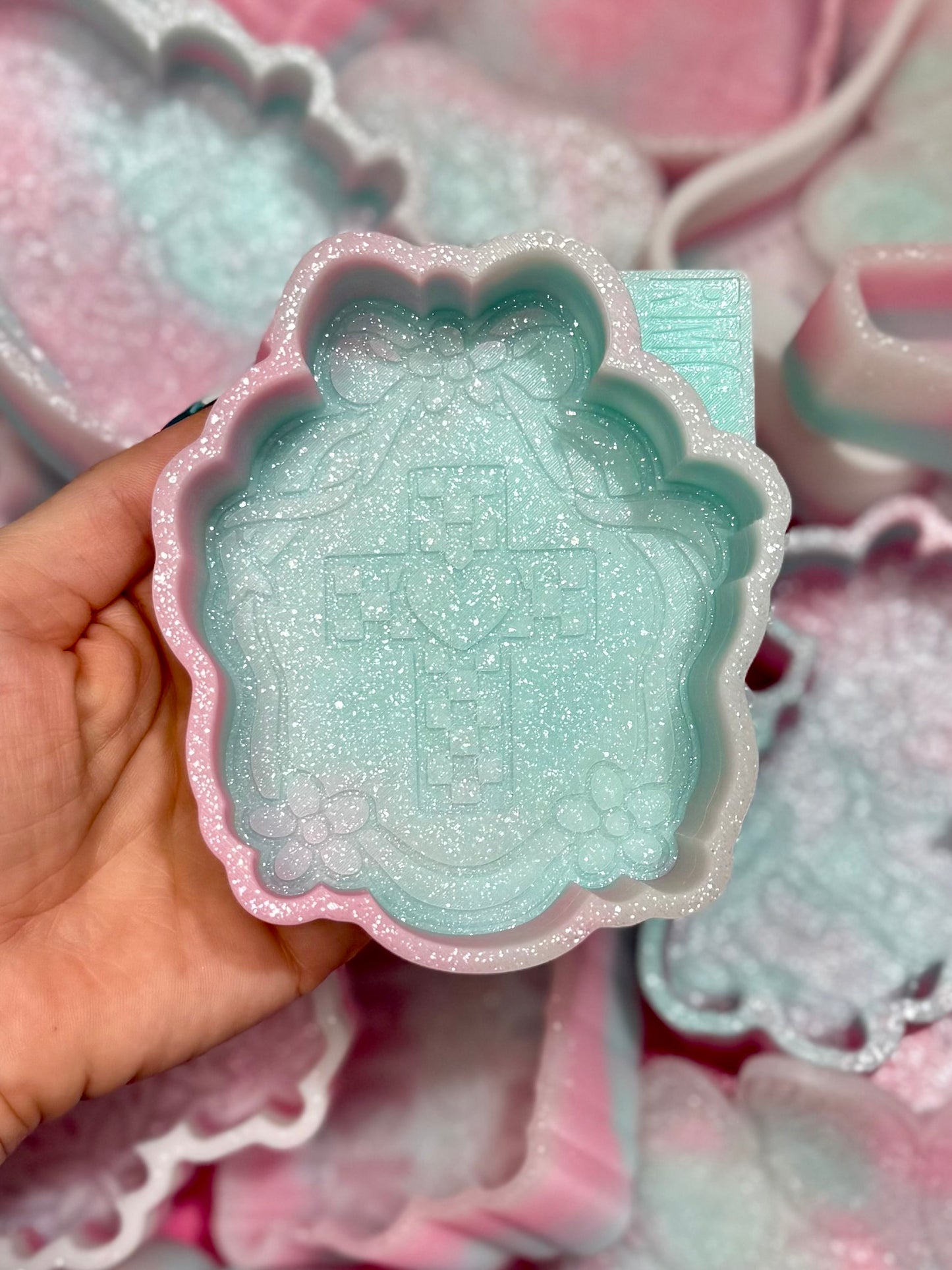 Checkered cross in frame