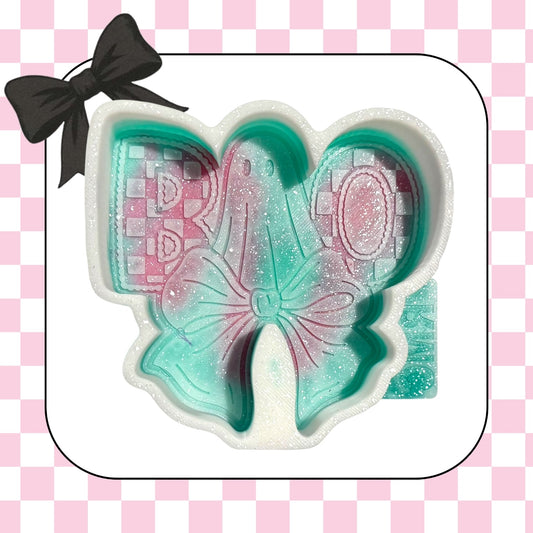 Checkered BOO ghost with bow