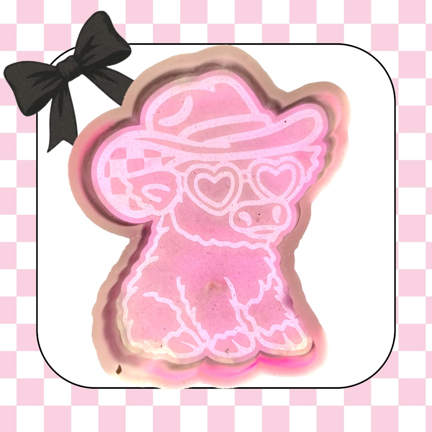 Cow with heart glasses