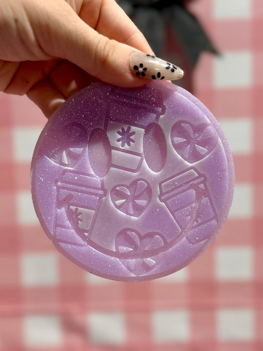 RTS peppermint to go cup smiley insert (4in round)