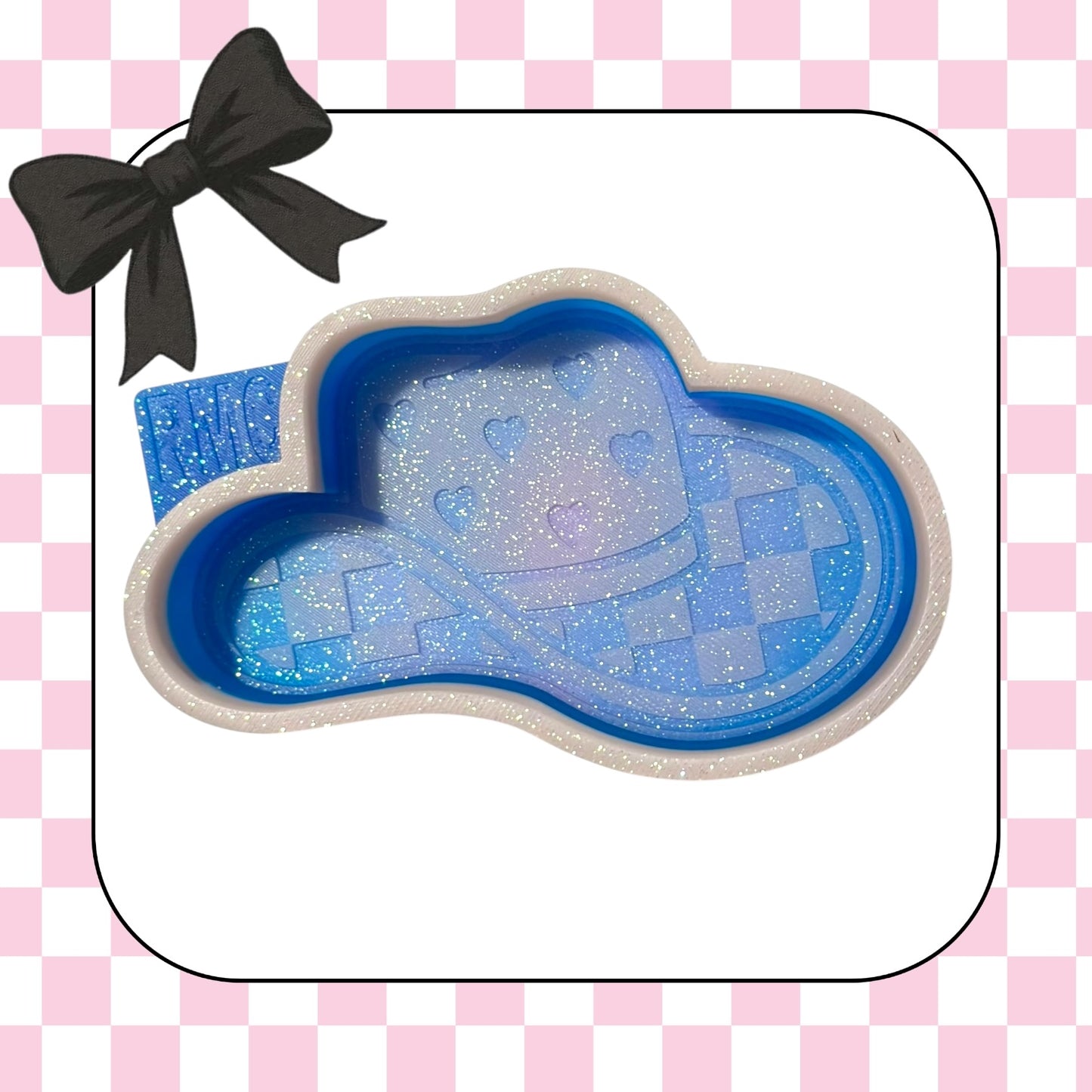 Checkered heart cowboy hat