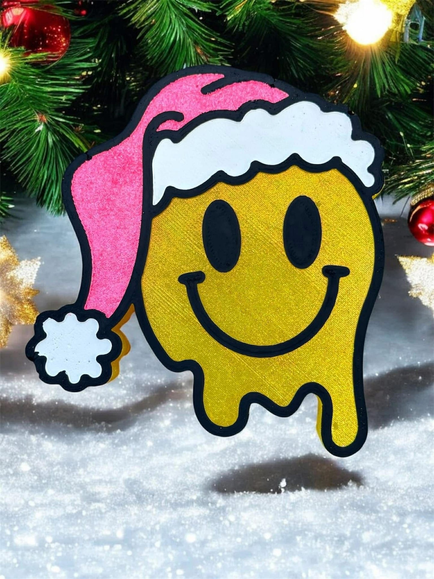 Drippy Santa smiley