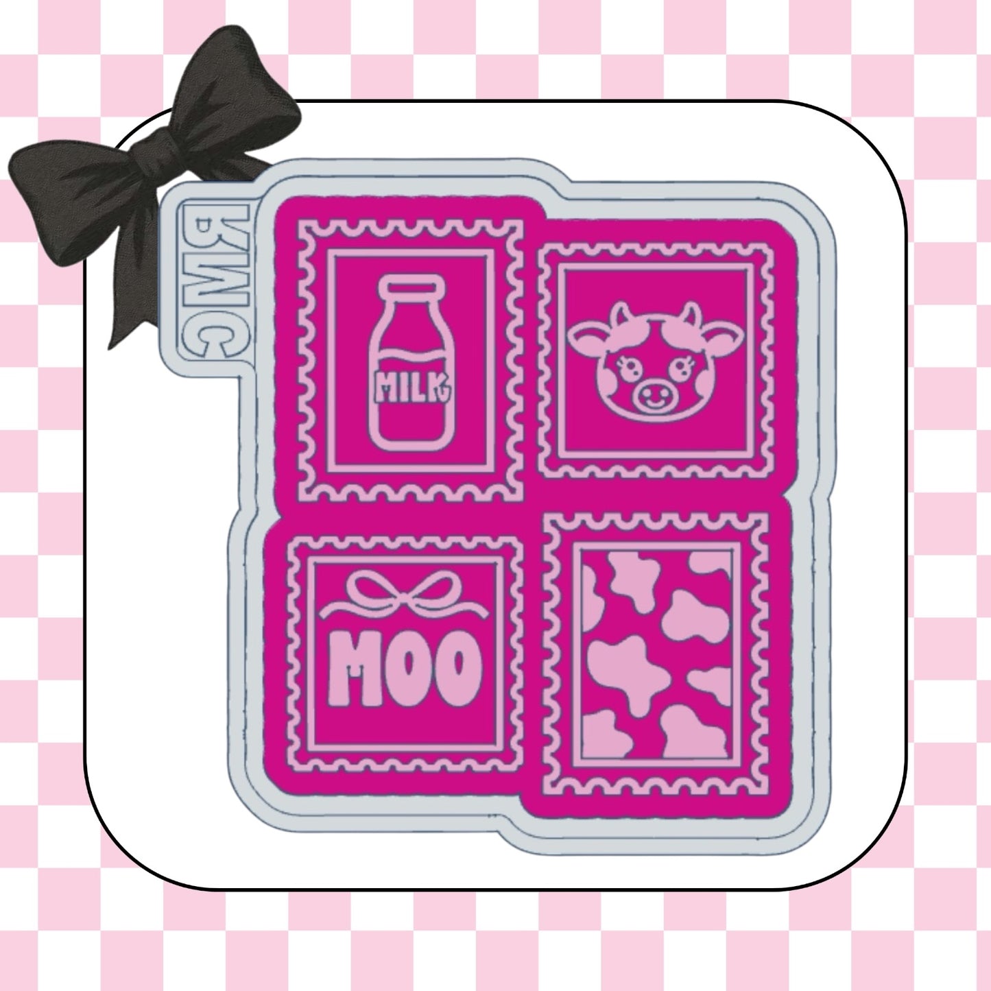 Cow stamp collage