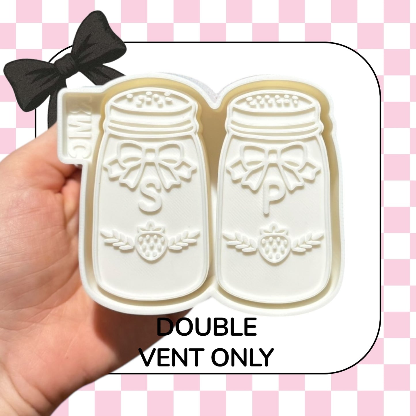 Salt and pepper shaker double vent clip