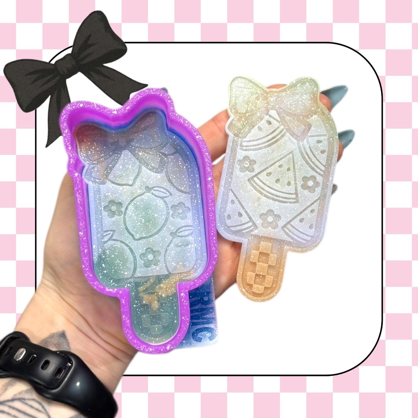 Popsicle with bow designs- choose your insert/s- READ DESCRIPTION