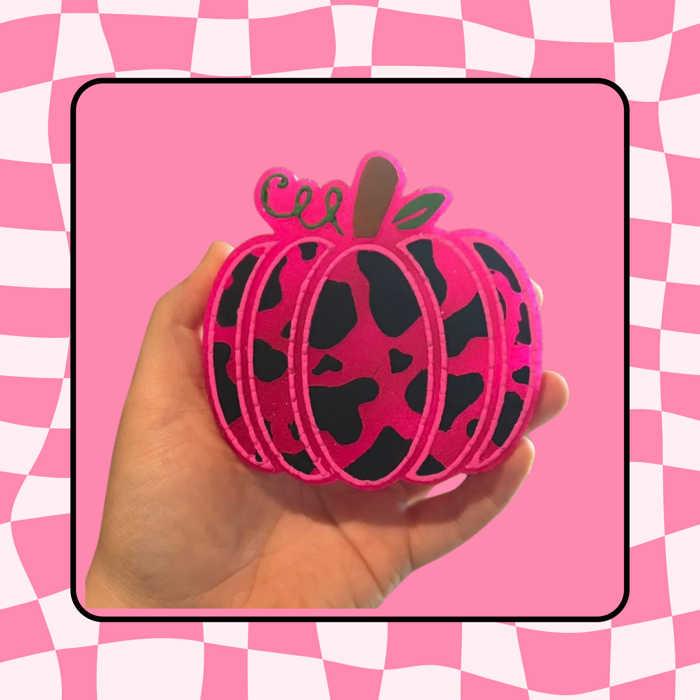 Cow print pumpkin