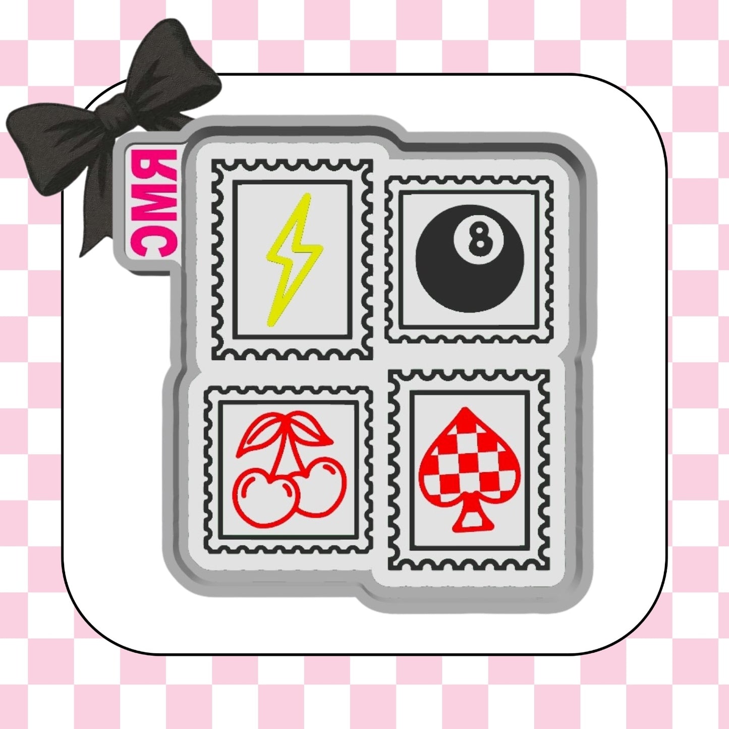 Groovy stamp collage