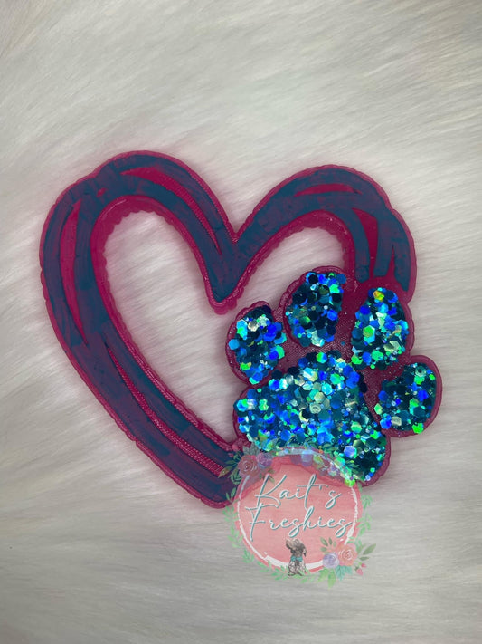 Dog Paw Heart vent clip