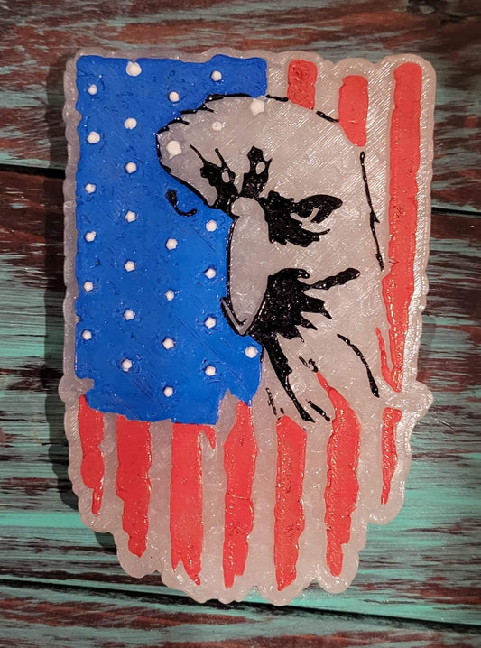 Eagle on American Flag