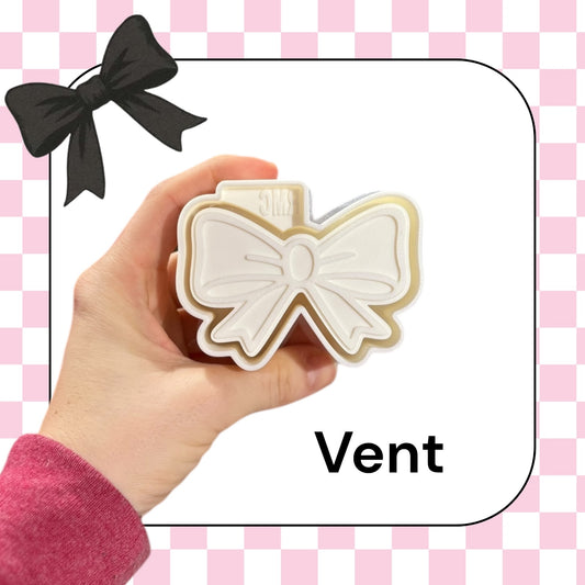 Matching heart locket Bow Vent clip