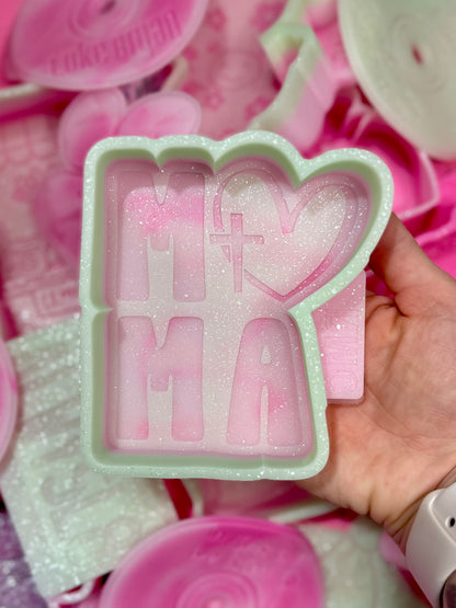 Mama with heart cross