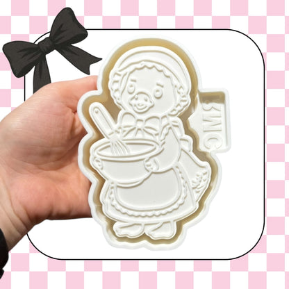 Goose with mixing bowl