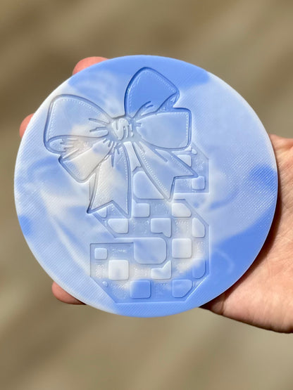 Circular Checkered Bow Alphabet- choose your insert/s READ DESCRIPTION