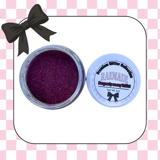 Burgundy on my Tshirt Glitter Dust