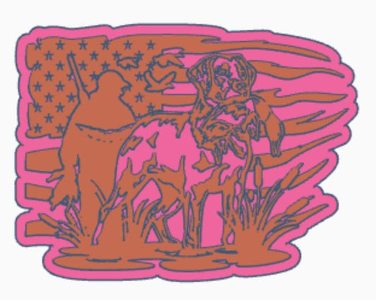 Hunting dog flag