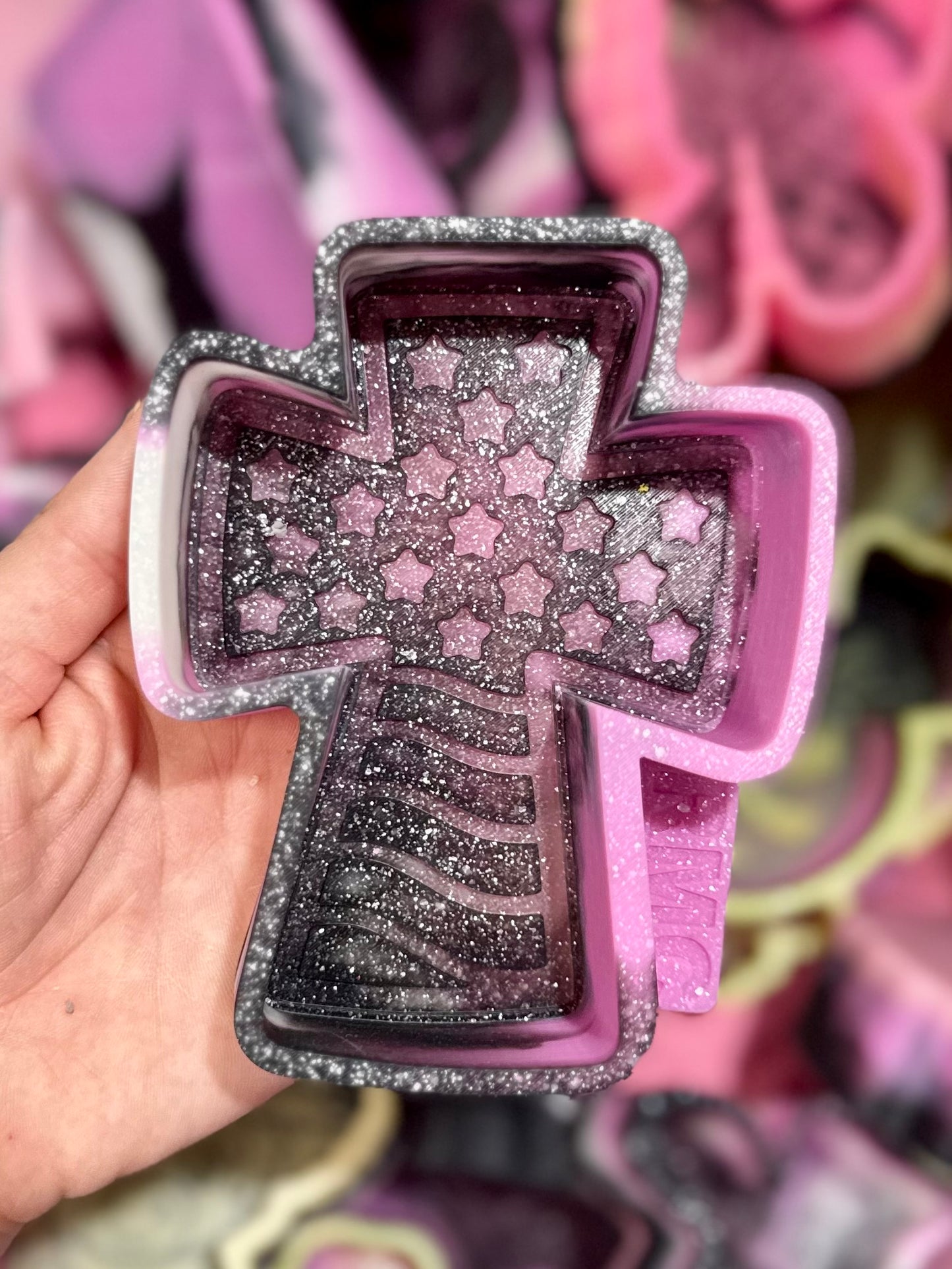 Cross with American flag