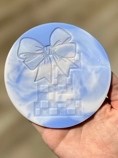 Circular Checkered Bow Alphabet- choose your insert/s READ DESCRIPTION