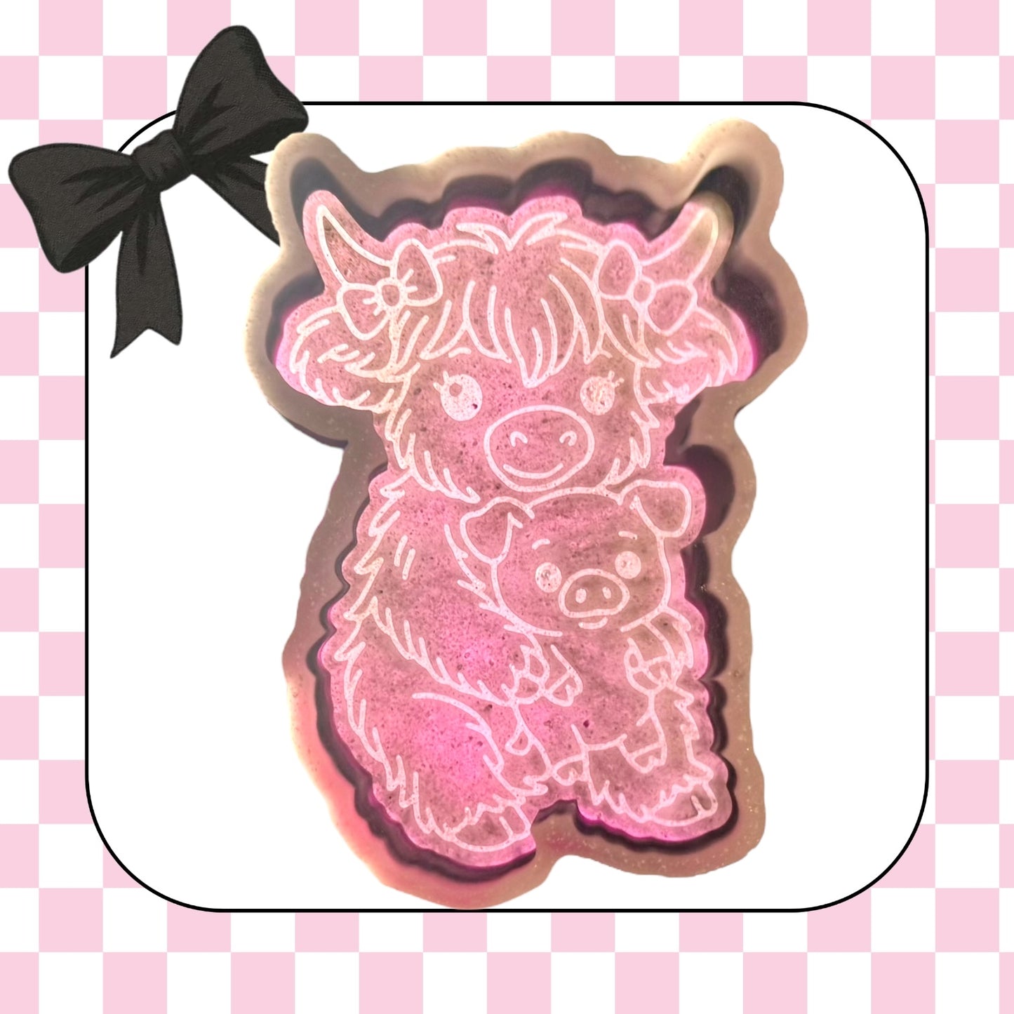 Highland cow and pig