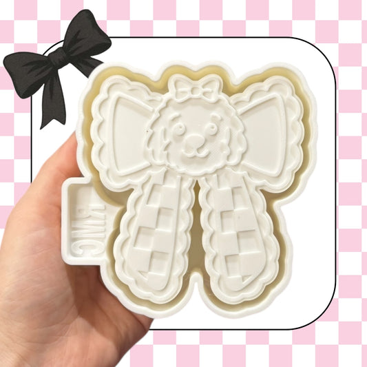 Golden doodle bow