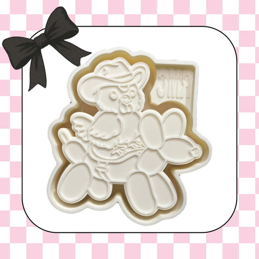 Chicken on balloon dog