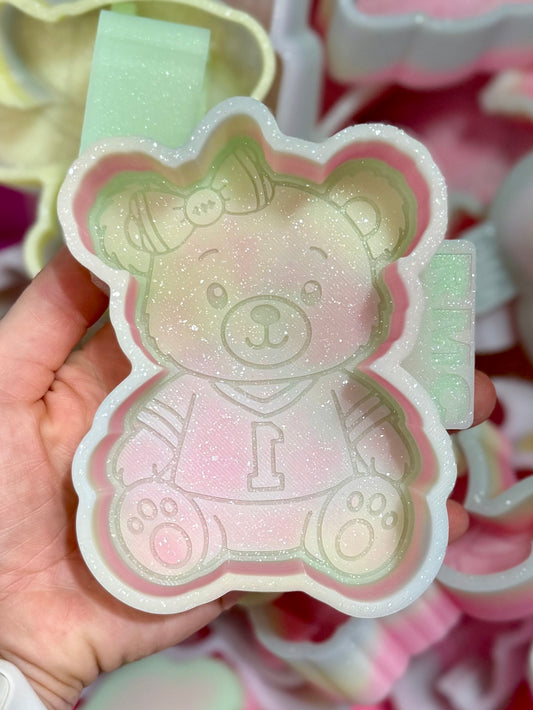 Bear in football jersey