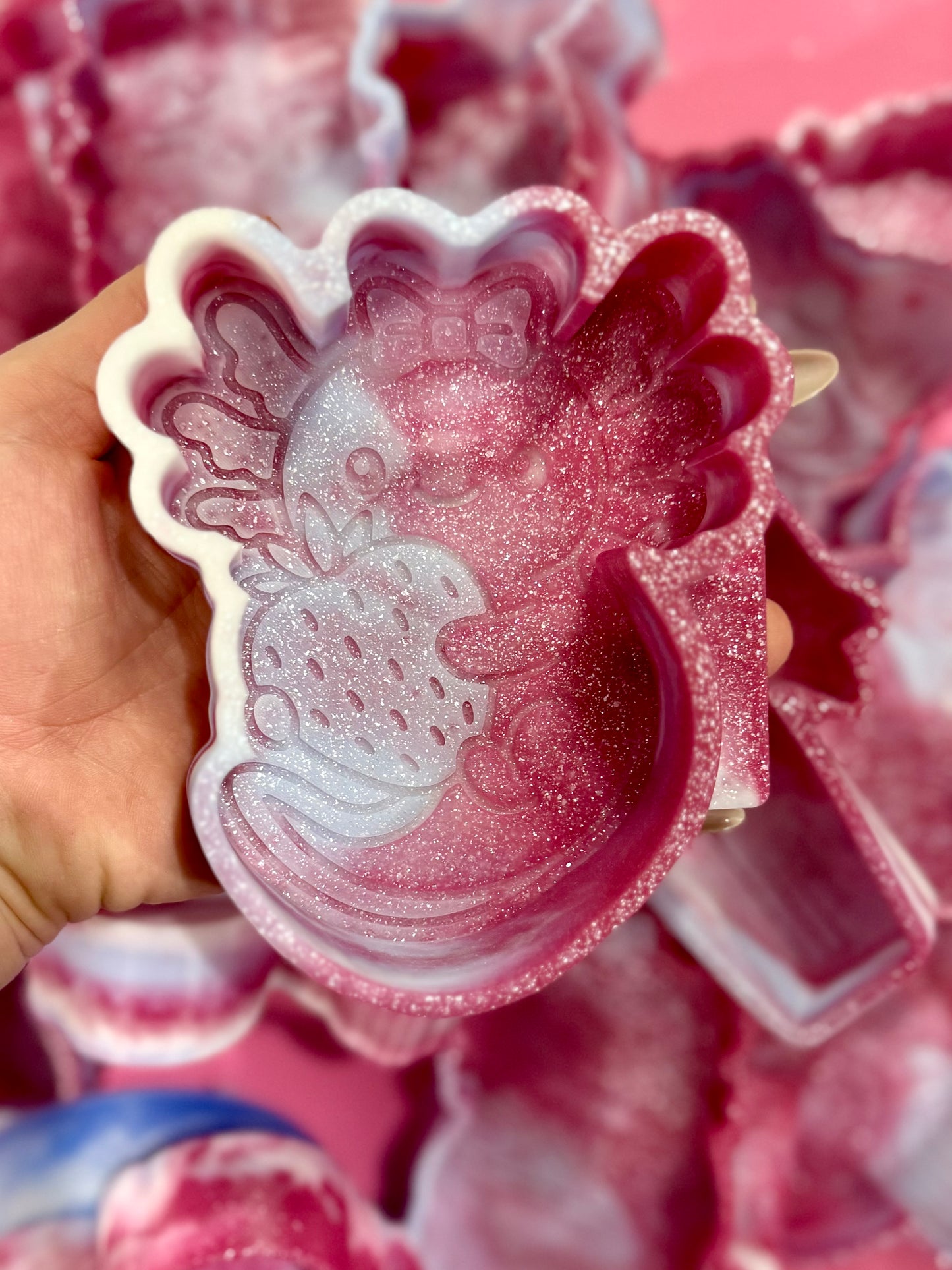 Axolotl with strawberry