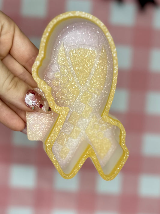 Groovy cancer ribbon