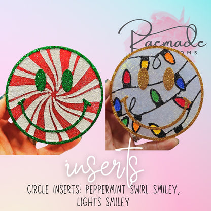 Smiley circle designs- choose your insert/s- READ DESCRIPTION