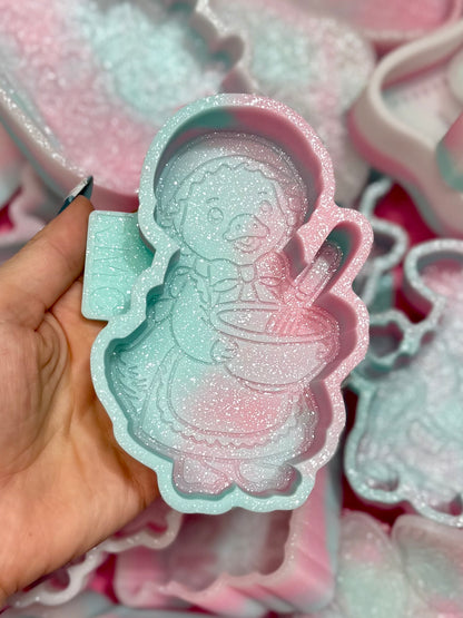 Goose with mixing bowl