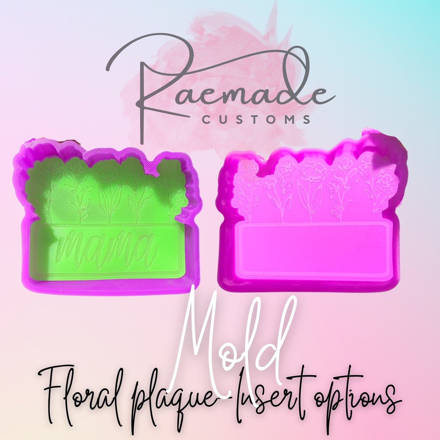 Floral plaque, choose your insert/s- read description