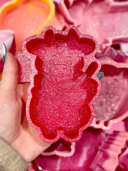 Cow with mixing bowl