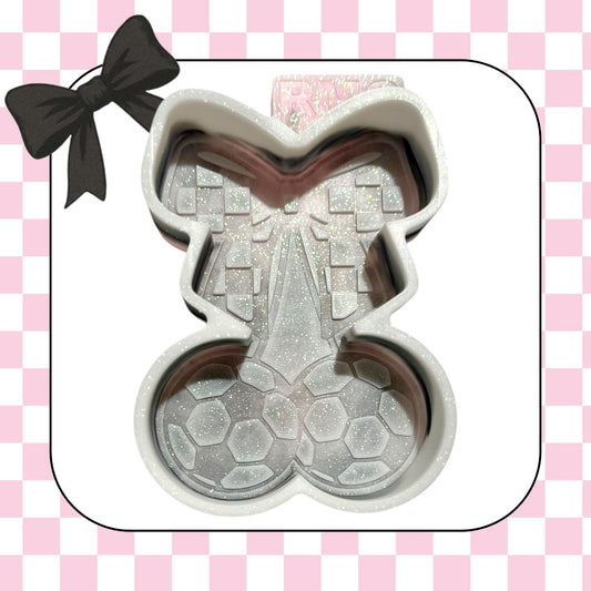 Soccer cherries with checkered bow