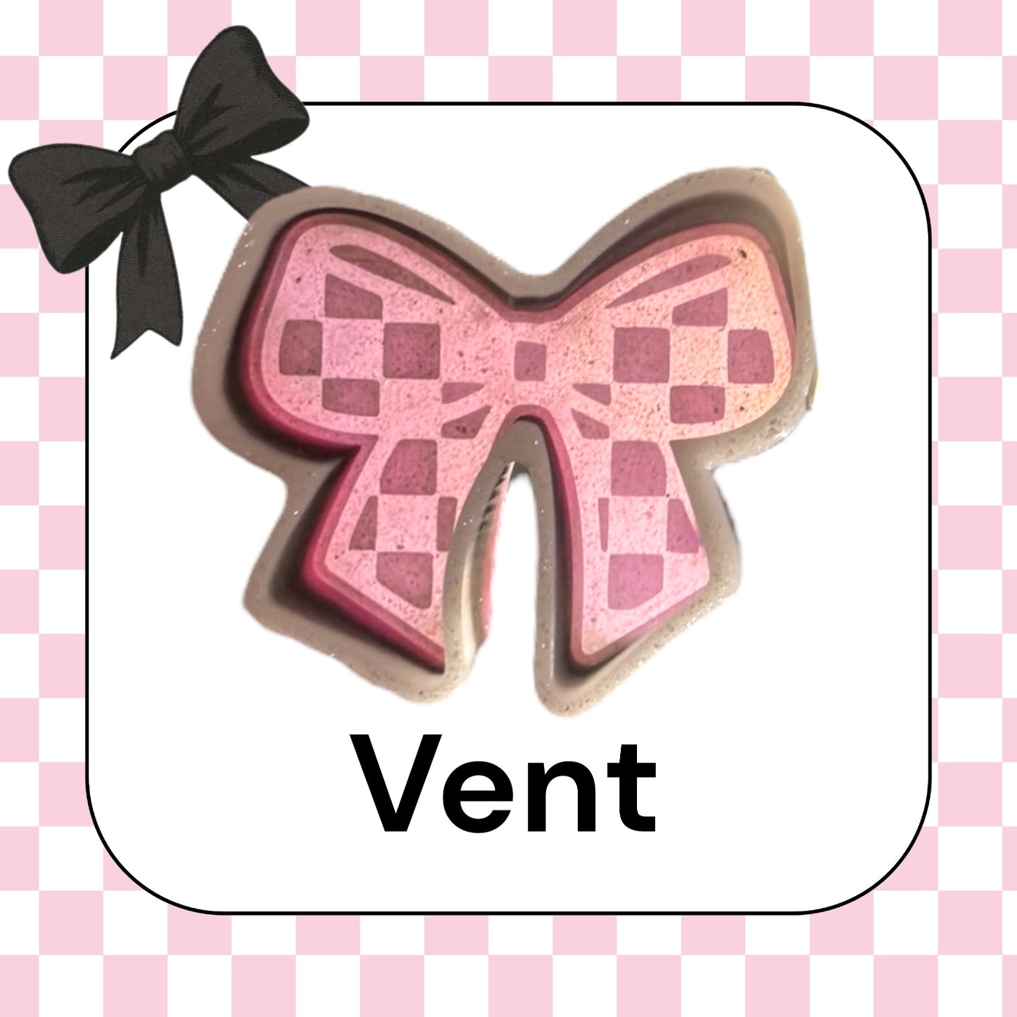 Checkered bow Vent Clip