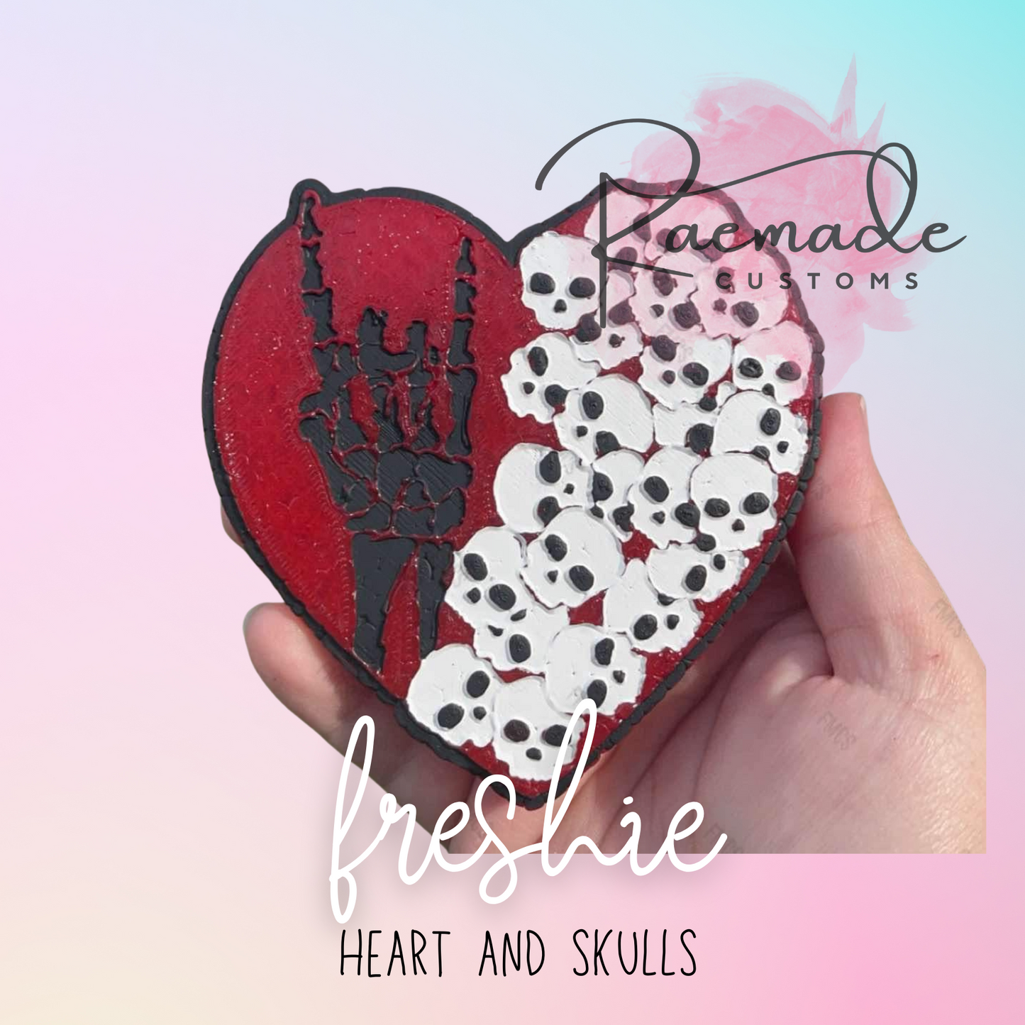 Heart and skulls