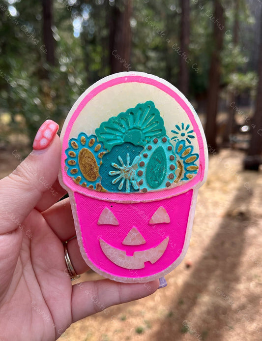 Turquoise halloween bucket