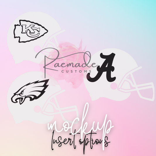 Football helmet- INSERTS AVAILABLE TOO- READ DESCRIPTION
